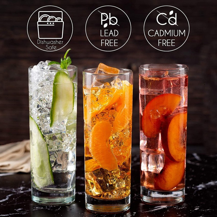 PRO99S (Pack of 6) Premium Juice Glasses Set, Drinking Water Glasses  Crystal and Stylish Latest Design Highball Glasses for Juice, Water and  Cocktails Glass Set Water/Juice Glass Price in India - Buy