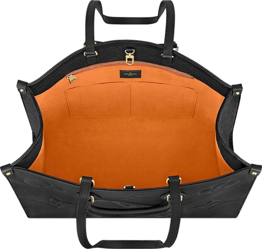orange and black lv bag