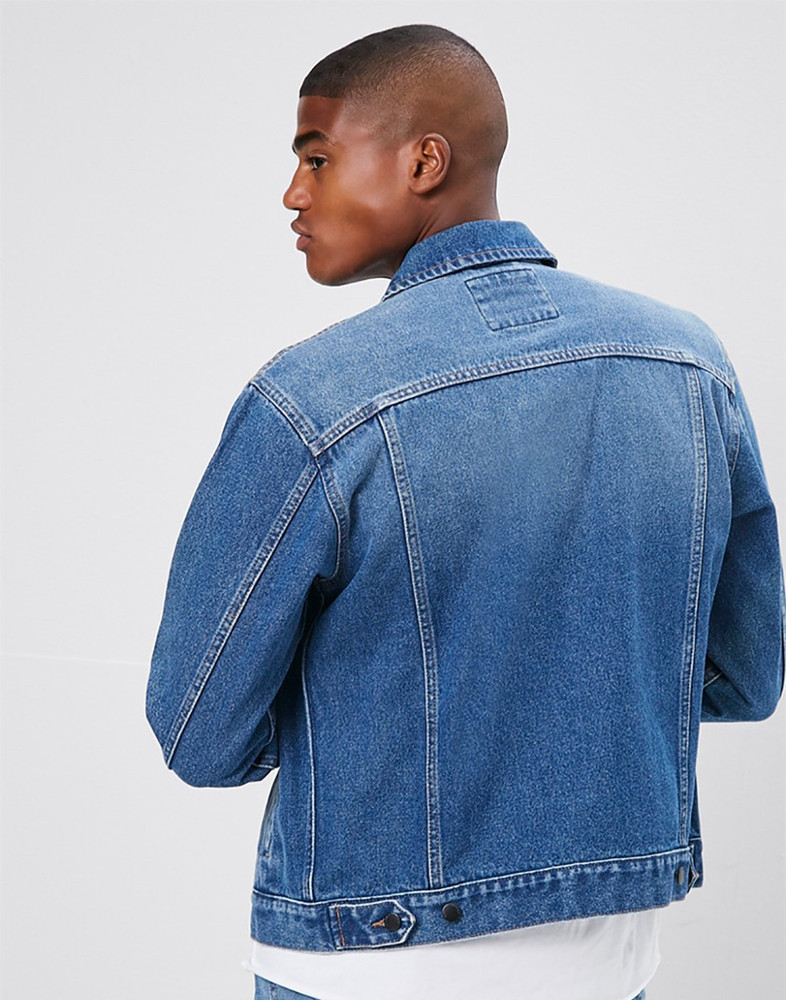 Forever 21 blue denim jacket sales