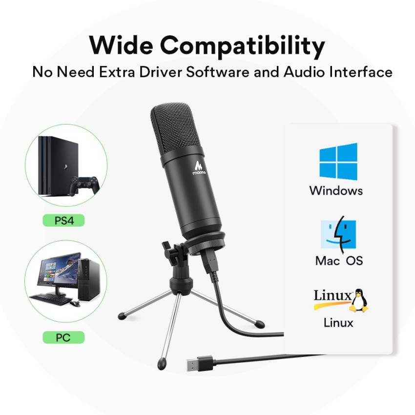 Buy Maono USB Condenser Microphone Kit Black Online in UAE