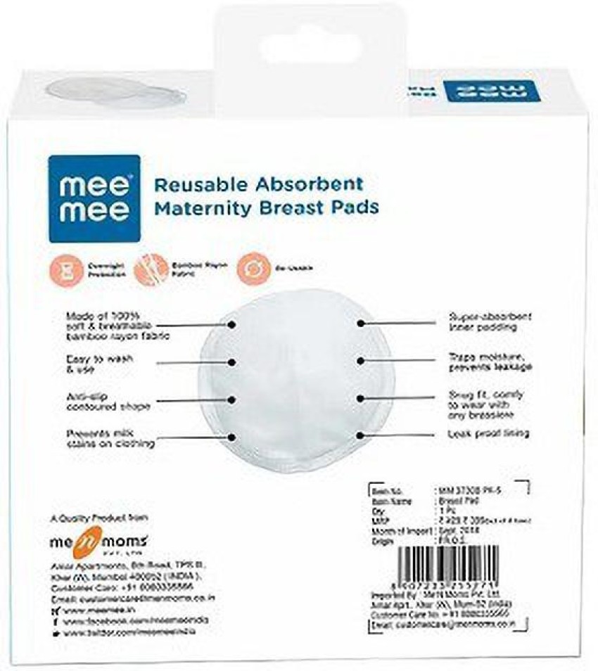 Mee Mee Reusable Maternity Breast Pad, Quantity Per Pack: 6 Pieces
