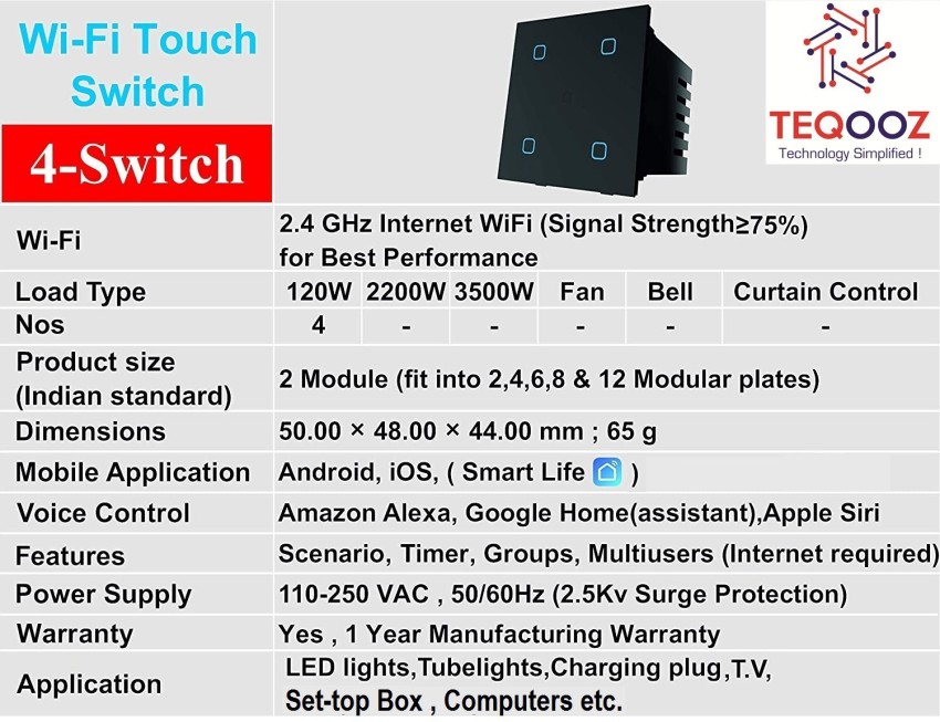 110/220v 2.4GHz Smart Wifi Outlet Plug, Alexa, Google Home, Voice Control  App