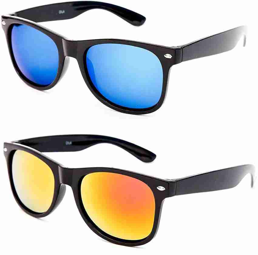 Mens blue cheap frame sunglasses