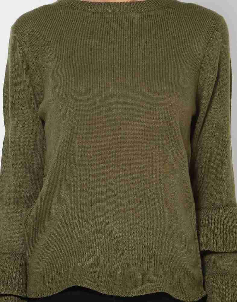 FOREVER 21 Solid Round Neck Casual Women Green Sweater Buy FOREVER 21 Solid Round Neck Casual Women Green Sweater Online at Best Prices in India Flipkart