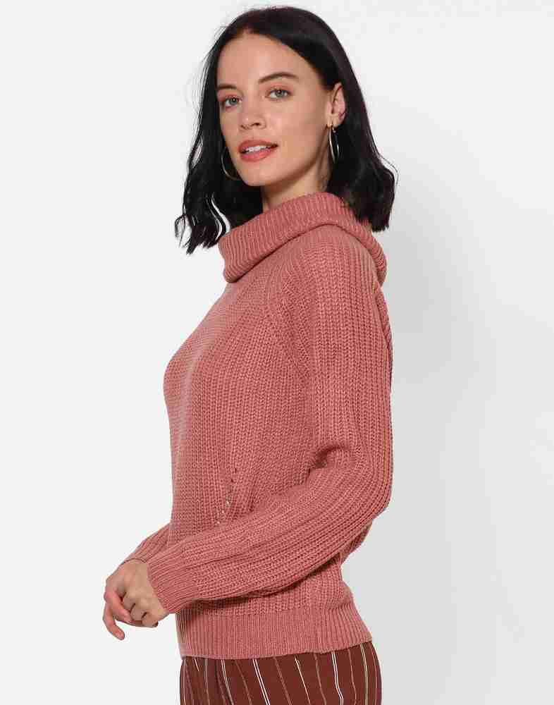 FOREVER 21 Self Design Cowl Neck Casual Women Pink Sweater Buy FOREVER 21 Self Design Cowl Neck Casual Women Pink Sweater Online at Best Prices in India Flipkart