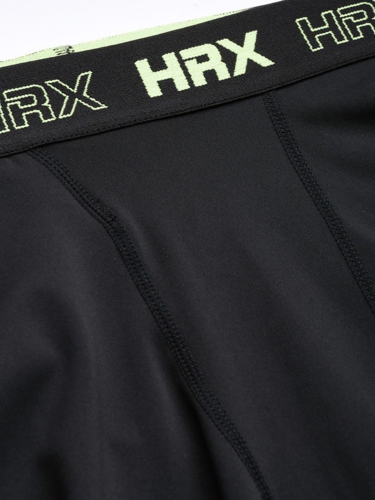 Buy HRX By Hrithik Roshan Men Black Solid Compression 3/4 Tights - Tights  for Men 2488721