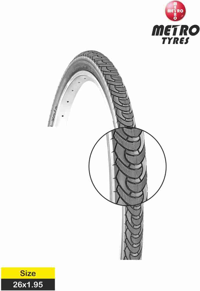 METRO Tyres 26X1.95 Tube Type Tyre For Bicycle Buy METRO Tyres 26X1.95 Tube Type Tyre For Bicycle Online at Best Prices in India Sports Fitness Flipkart