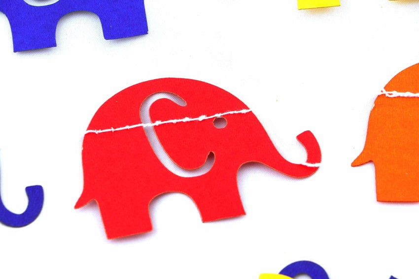 Paper elephant clearance garland