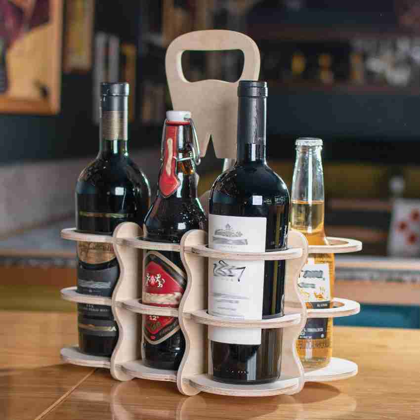 Whittlewud Wooden Bottle Rack Price in India Buy Whittlewud Wooden Bottle Rack online at Flipkart