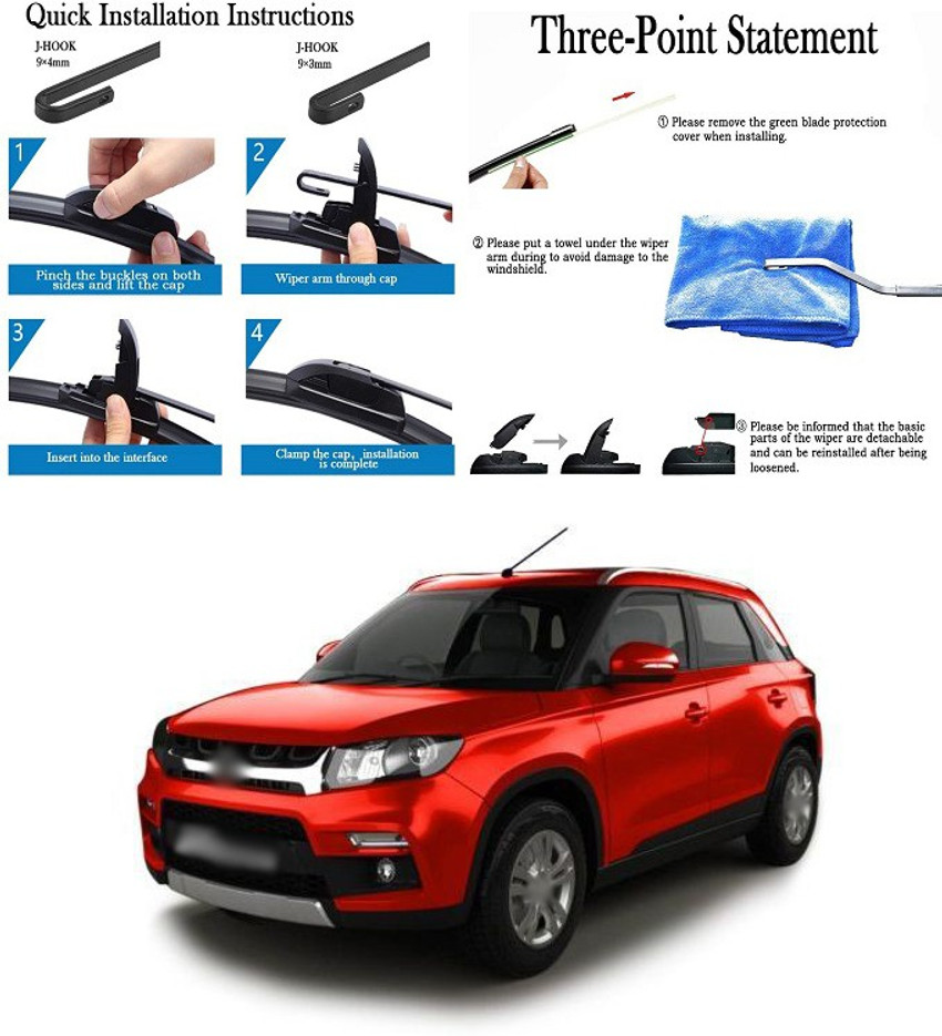Maruti brezza top wiper blade size