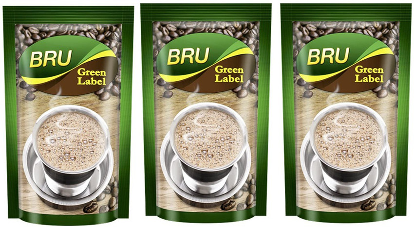 BRU GREEN LABLE FILTER COFFEE PACK OF 3 Filter Coffee Price in