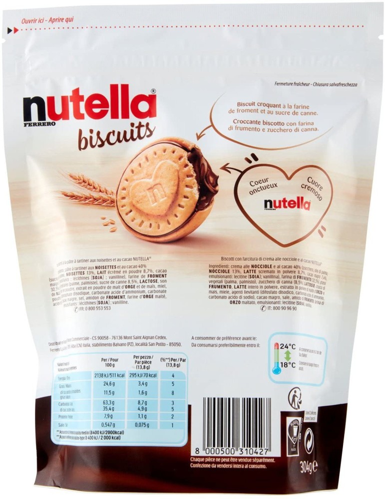 nutella Ferrero Biscuits New 304g Cookies Price in India - Buy nutella  Ferrero Biscuits New 304g Cookies online at