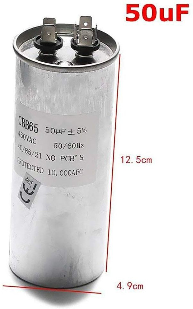 DHRUV-PRO 50uF CBB65 AC 450V 50/60HZ Start Motor Capacitor Air Conditioner  Compressor Motor Control Electronic Hobby Kit Price in India - Buy  DHRUV-PRO 50uF CBB65 AC 450V 50/60HZ Start Motor Capacitor Air