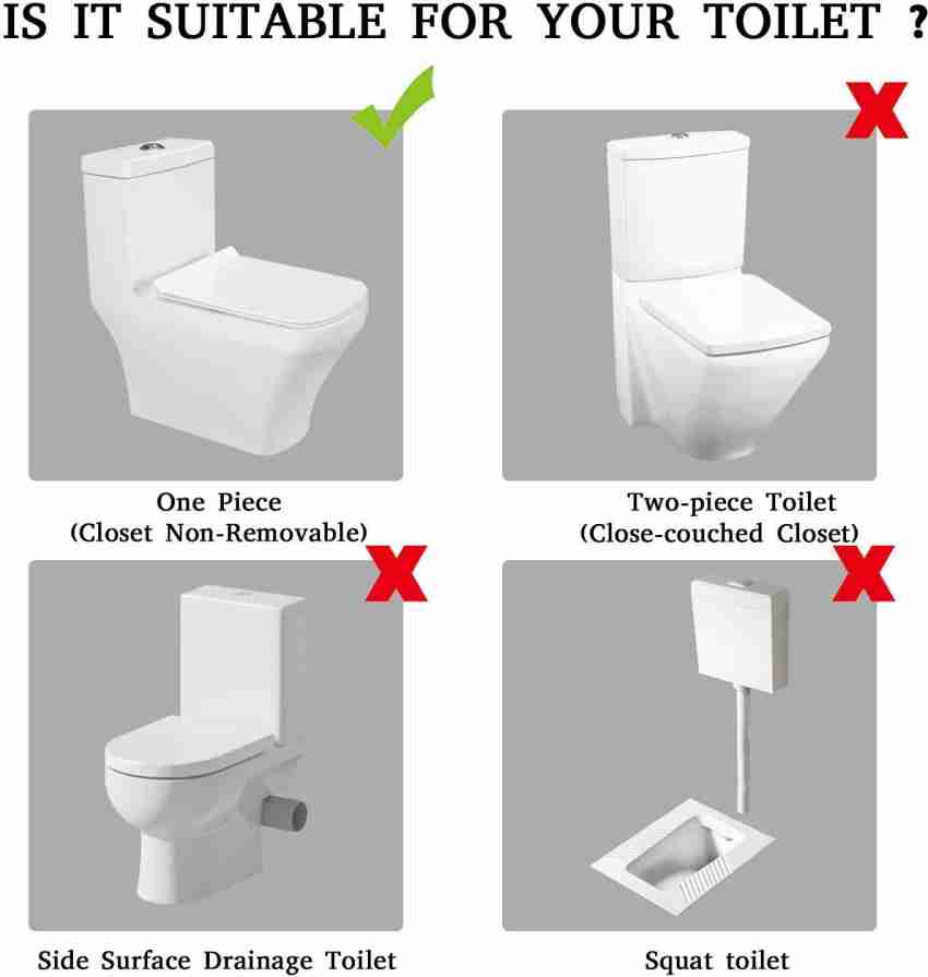 Elegant Casa 10L Polypropylene White Toilet Flush Tank with Single Flushing