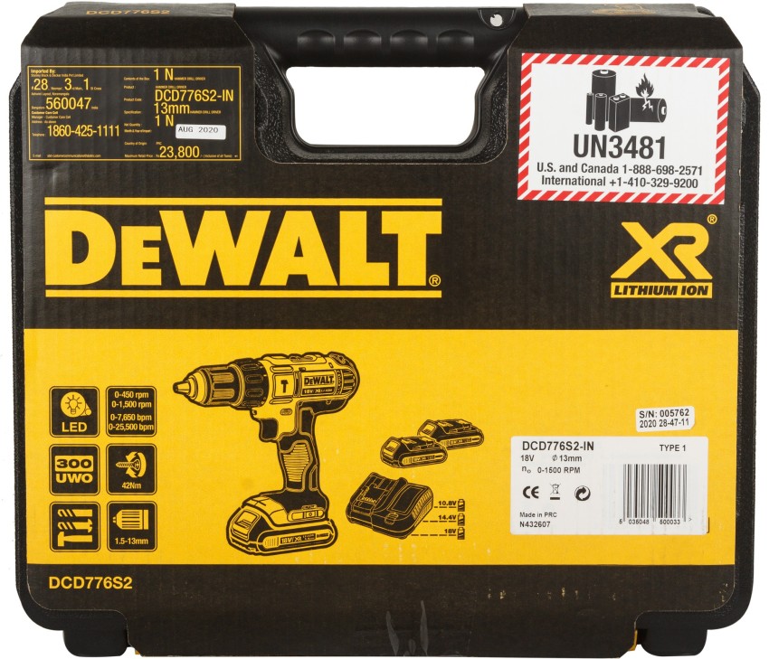 DEWALT DCD776S2 IN Hammer Drill Price in India Buy DEWALT