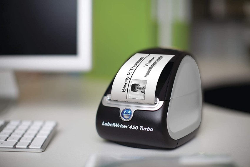 Dymo Label Printer  LabelWriter 450 Turbo Direct Thermal Label Printer,  Fast Printing, Great for Labeling, Filing, Shipping, Mailing, Barcodes and  More, Home & Office Organization Label Stamping Machine Price in India 