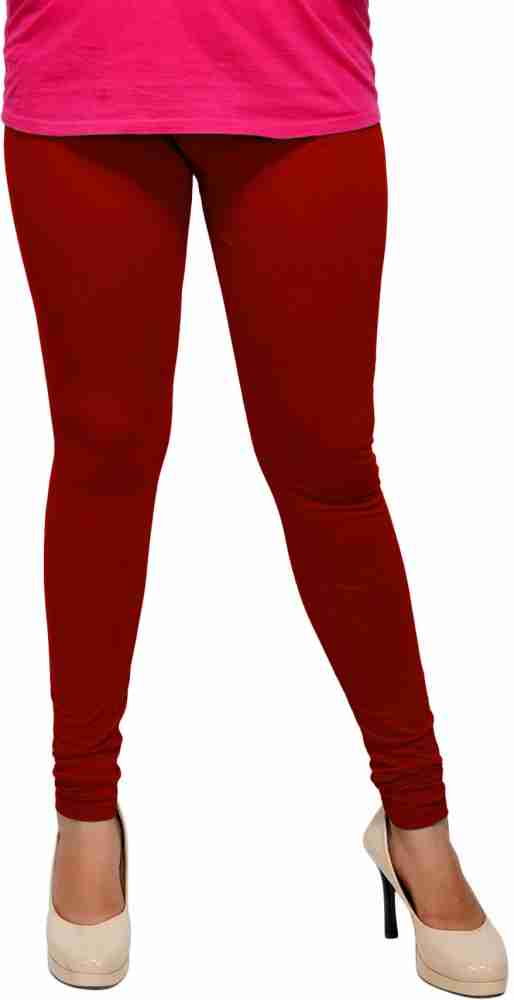 Zules Dark Skin and Mustard (Gold) Plus Size Cotton Lycra Churidaar Leggings