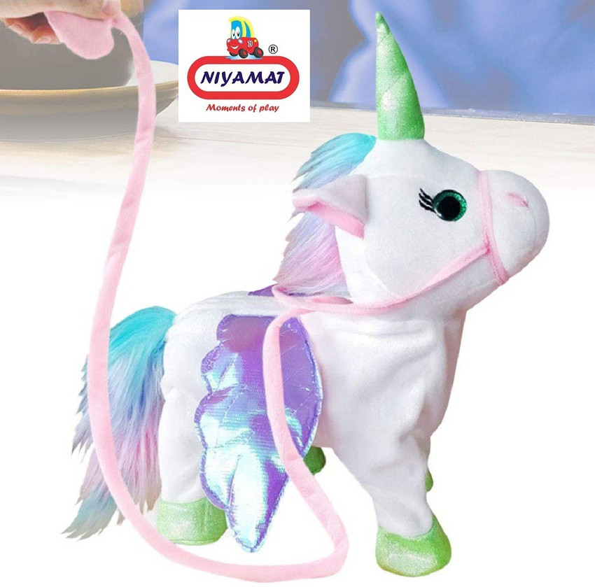 Walking and store singing unicorn