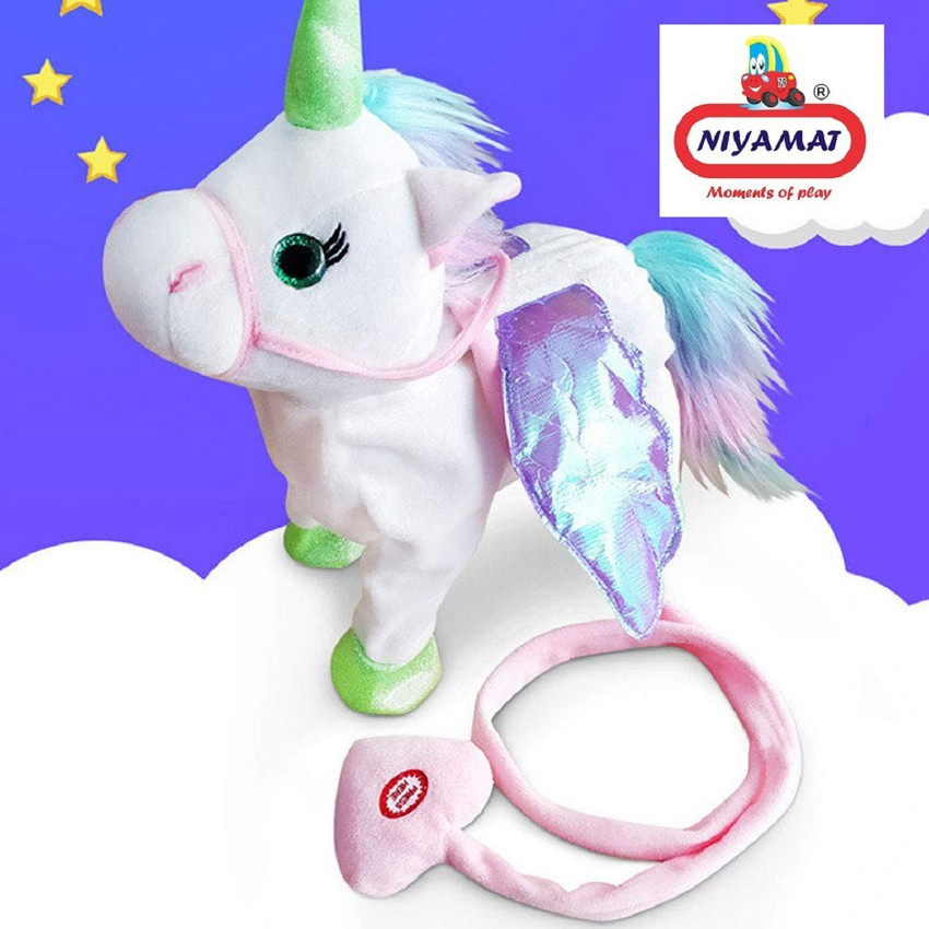 Walking singing unicorn cheap toy