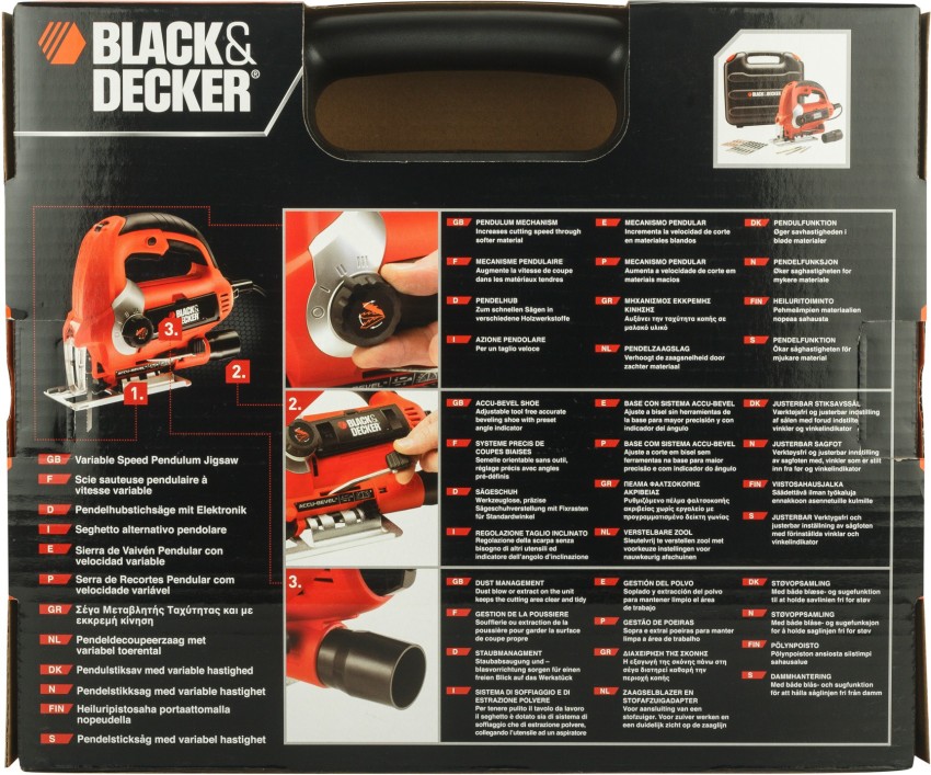 Black Decker KS600E Jigsaw 60mm 450w buy online at best price with warranty  in india