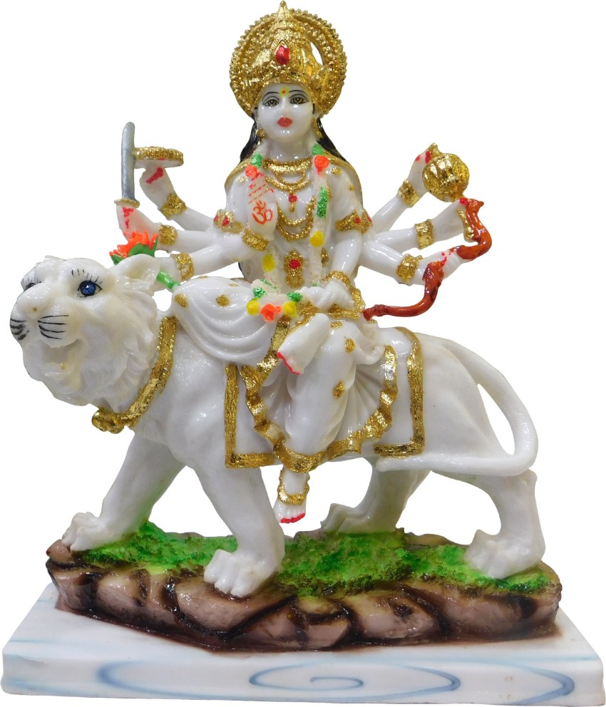Om Shree Siddhi Vinayak Murti Bhandar Amba Mata Statue White ...