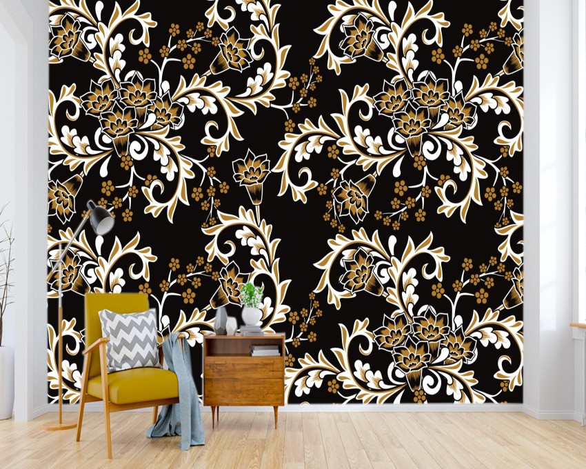 Floral gold wallpapers Royalty Free Vector Image