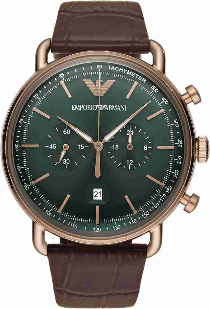 Armani aviator watch new arrivals