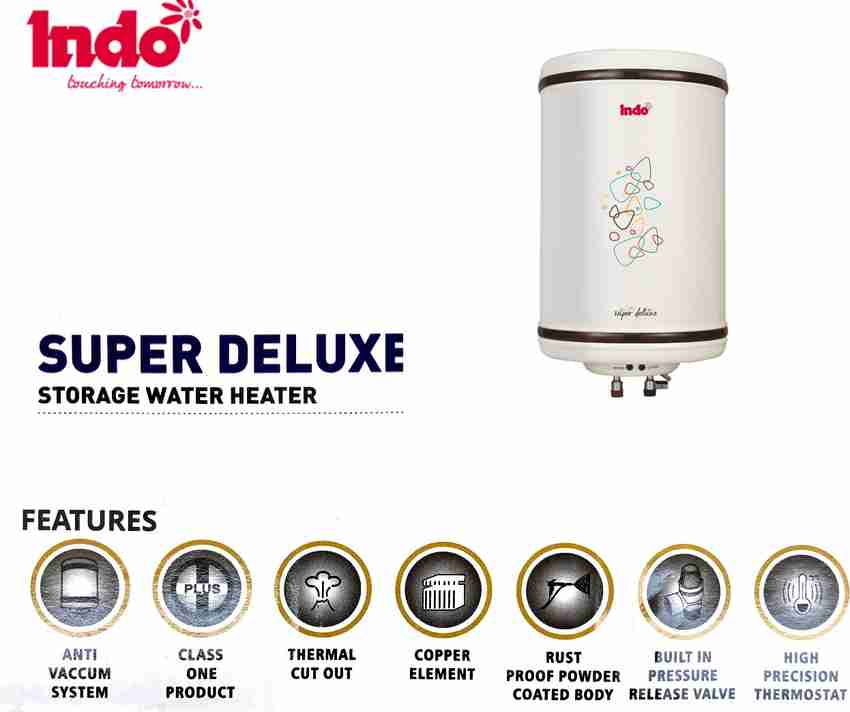 Indo 10 L Storage Water Geyser (Amelio, Ivory) Price in India - Buy Indo 10  L Storage Water Geyser (Amelio, Ivory) online at Flipkart.com