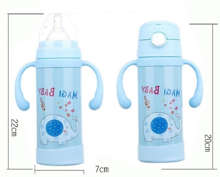 300ml Baby Bottle Thermos Stainless Steel Feeding Bottle 2-in-1