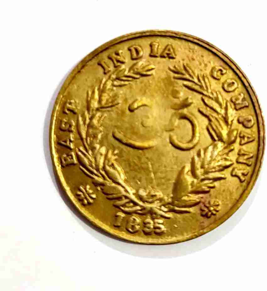 AKSH CURRENCIES EAST INDIA COMPANY - SHANKAR JI - ORIGINAL PURE BRASS TOKEN  COIN - YEAR 1835 - OM WRITTEN IN BIG SIZE Ancient Coin Collection Price  in India - Buy AKSH