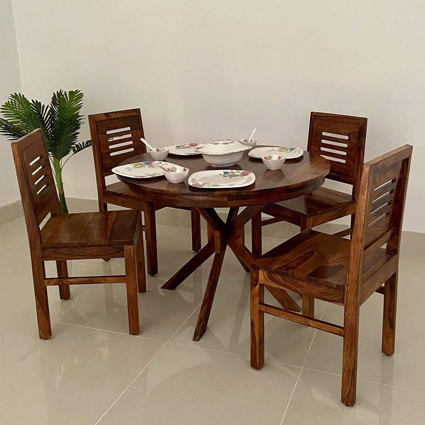 Round dining table set for 4 on sale