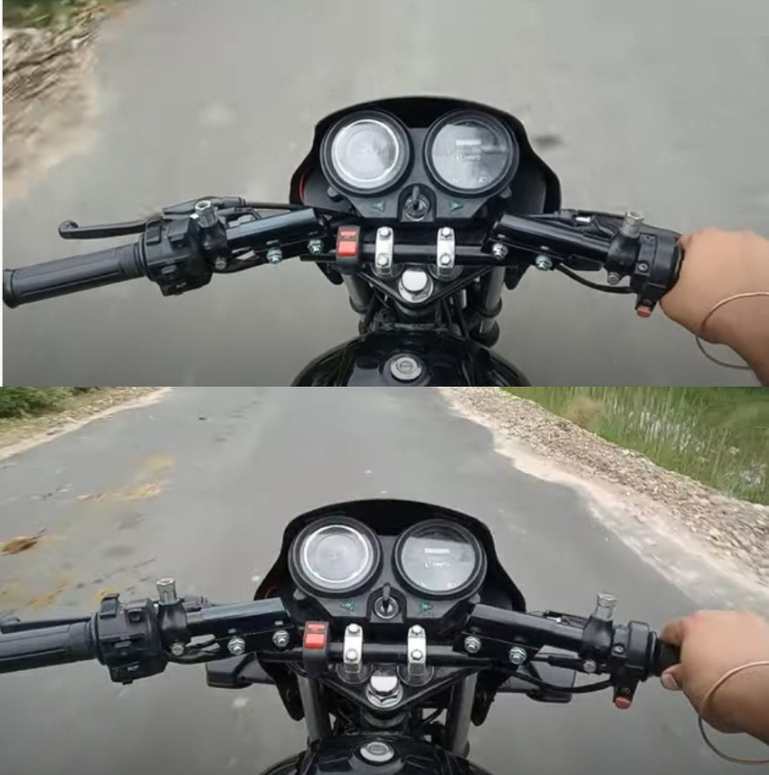 Znee Smart Black Handle Bar Rod For Hero Splendor All Models