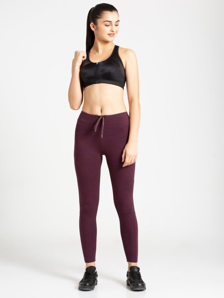 Buy Women's Super Combed Cotton Elastane Stretch Yoga Pants with Side  Zipper Pockets - Wine Tasting Printed AA01