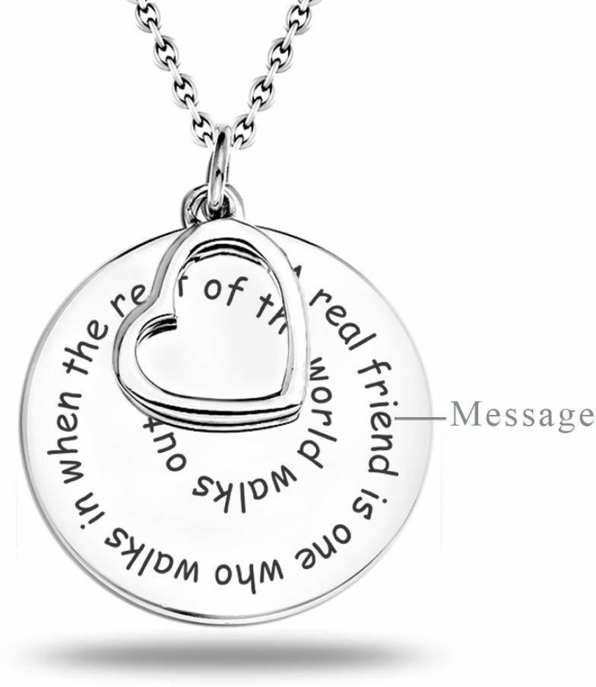 Engraved 2024 message necklace