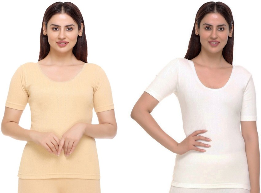 Warm-zone Solid Women Warmer Women Top Thermal - Buy Warm-zone Solid Women  Warmer Women Top Thermal Online at Best Prices in India