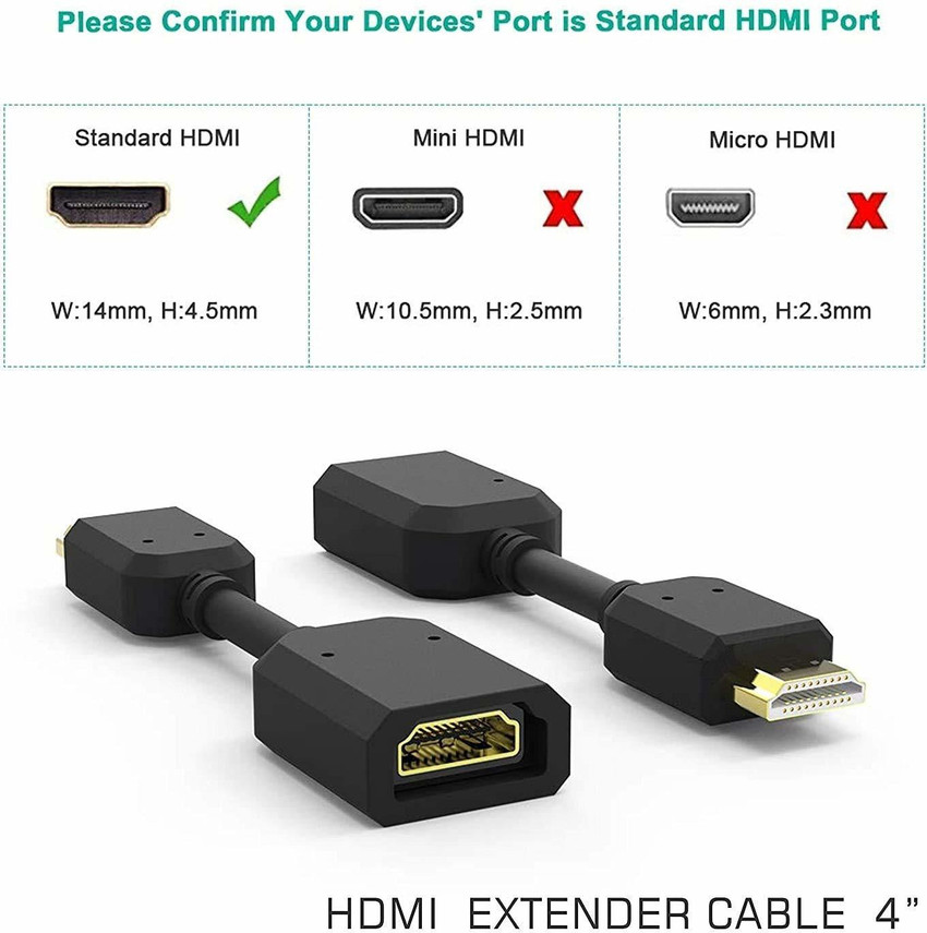 Câble Mini HDMI vers HDMI - 10cm - WHITE - Pi Zero