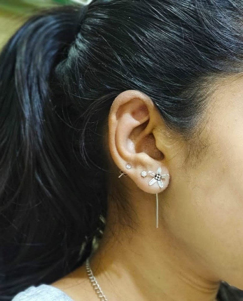 Silver ratrani store earrings