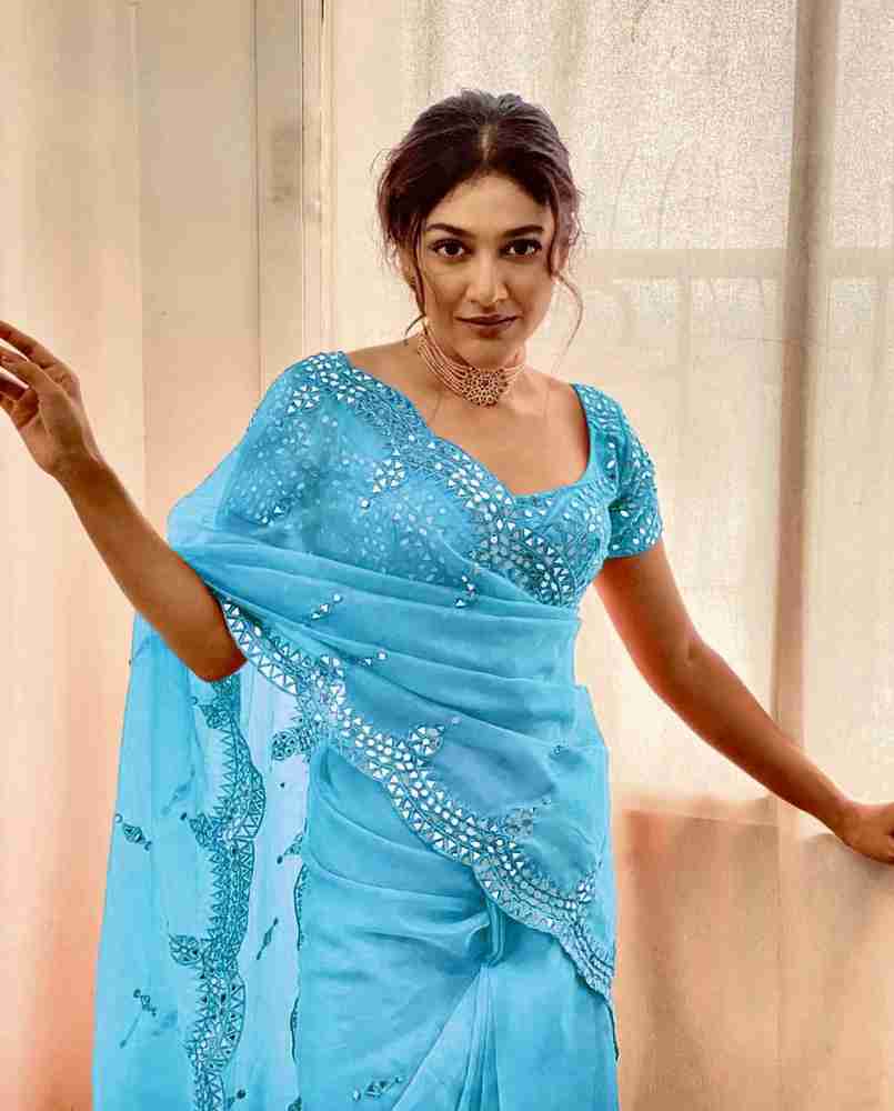 Flipkart mirror work saree top