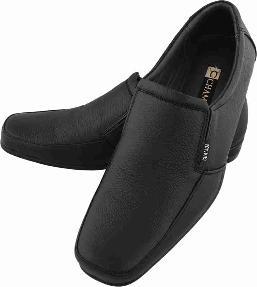 Chamda Pure Leather Light Weight Black Formal Shoes for Men Slip On For Men Buy Chamda Pure Leather Light Weight Black Formal Shoes for Men Slip On For Men Online at