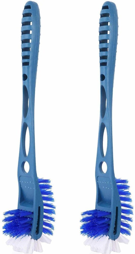 worldvery Double Sided Plastic Toilet Cleaning Bathroom Brush