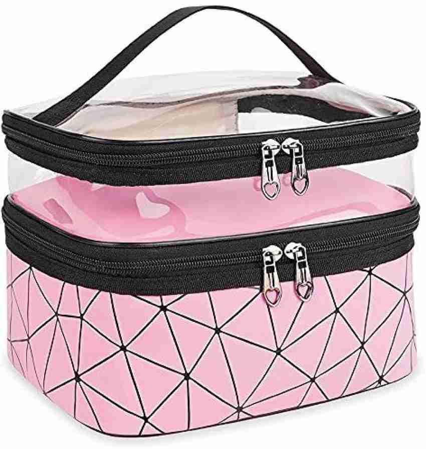 Handcuffs Cosmetic Bags Makeup Cases Multifunctional Travel Make Up  Organizer Toiletry Bag (Lady Pink)