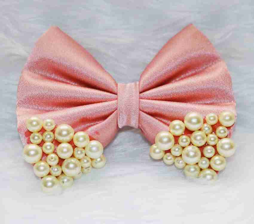 AmazingKarts 2 PCS Kids Party Stylish Pearl Bow Hair Clip For