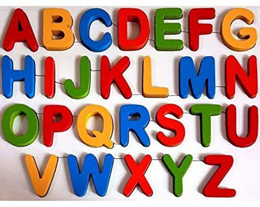 FLICK IN 3D Wooden Capital Alphabet Letters Puzzle Toys for