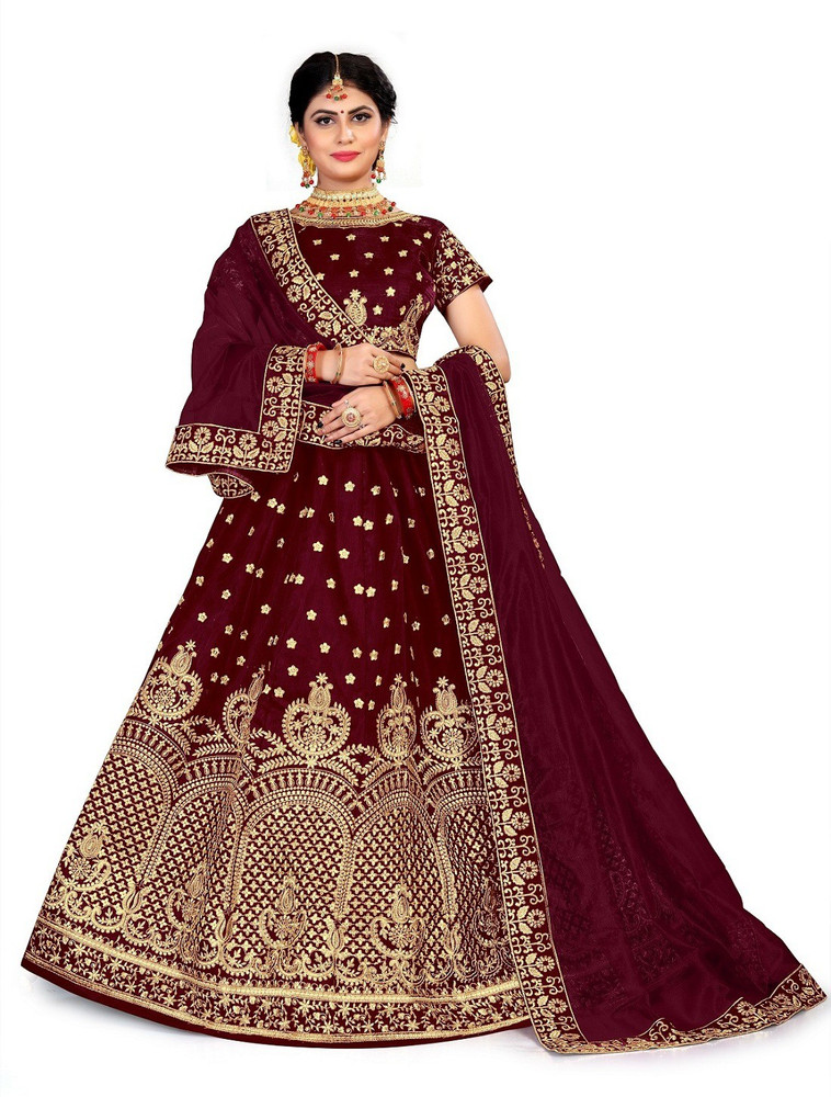 Flipkart velvet lehenga top