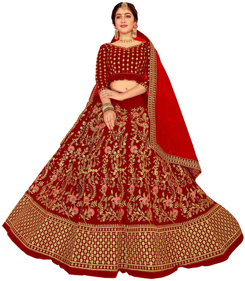 Flipkart top velvet lehenga