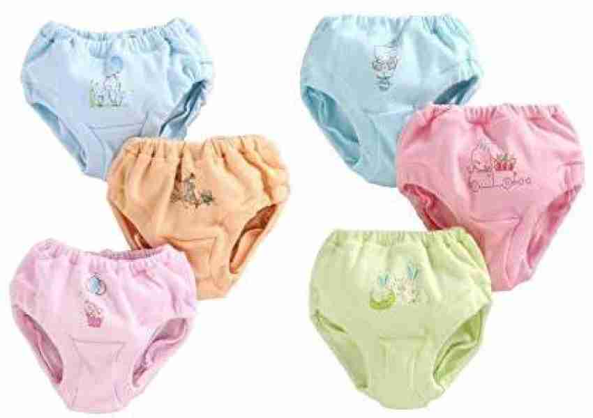 6 Pack Toddler Little Girls Panties 100% Cotton Brief Underwear
