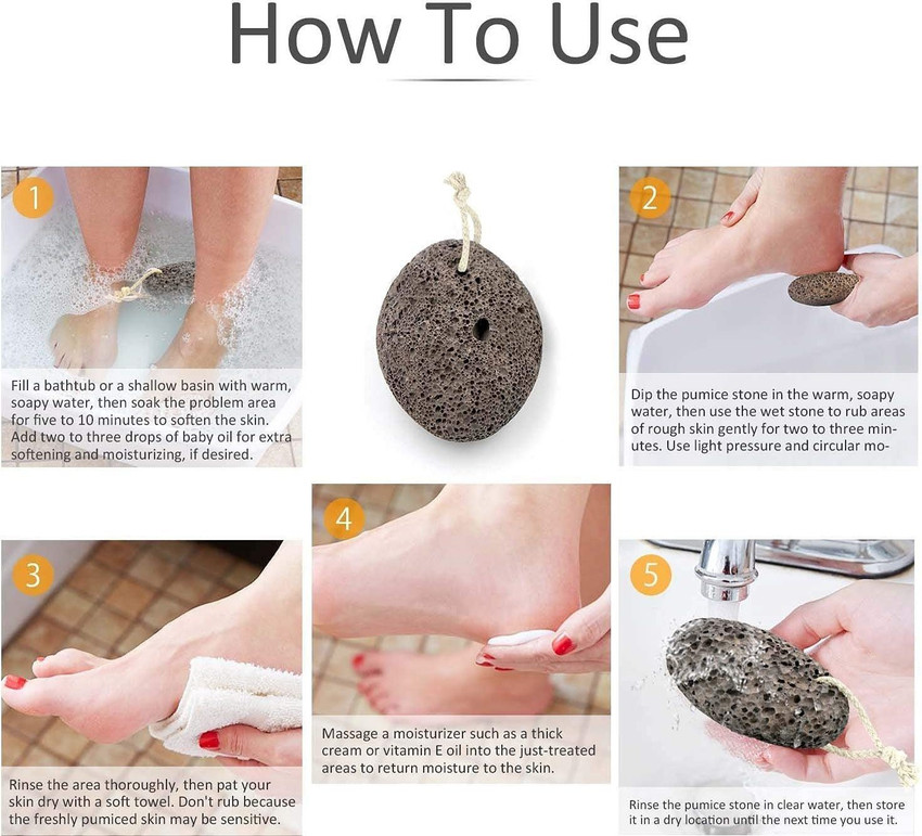 Barcode Natural Volcanic Stone Pumice Stone for Feet Callus Warts Corn Removal Pedicure Exfoliator for Dry Dead Skin Heels Elbows Hands Healthy Foot Care Scrubber pack of 1