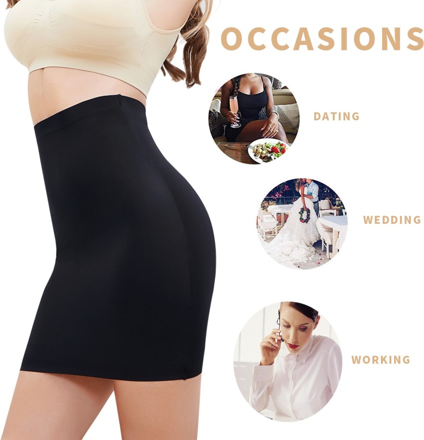 Actrovax Smooth Seamless Slips for Women Under Dresses High Waist Shapewear  Tummy Control Skirt Body Shaper