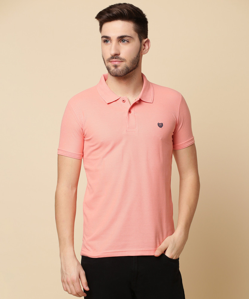 DUKE Solid Men Polo Neck Orange T Shirt Buy DUKE Solid Men Polo