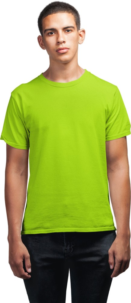 Trendtee Solid Men Round Neck Green T-Shirt - Buy Trendtee Solid Men Round  Neck Green T-Shirt Online at Best Prices in India